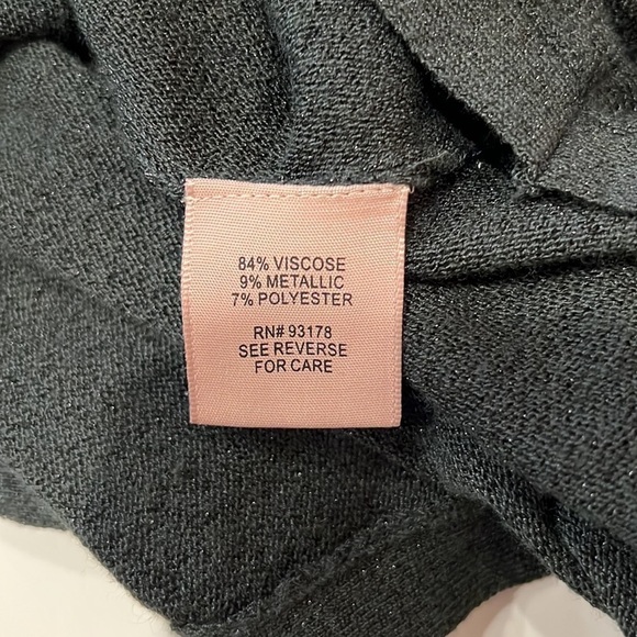 Philosophy Green Peplum Metallic Sweater Size Small - Picture 5 of 6